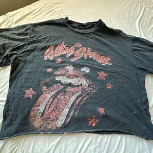 Rolling Stones Graphic Cropped Tee